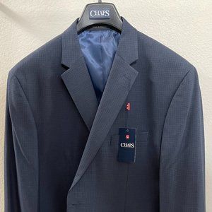 Chaps 50R Blue Check Patterned Sport Coat | NEVER WORN